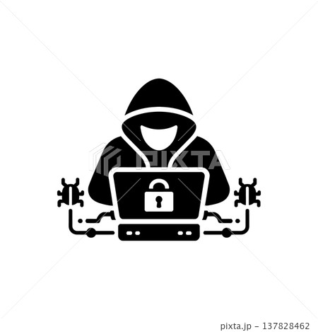 Cybercrime and Hacking Threat Icon 137828462