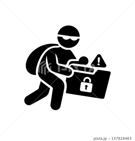 Data Theft and Information Burglary Icon Data Theft and Information Burglary Icon 137828463