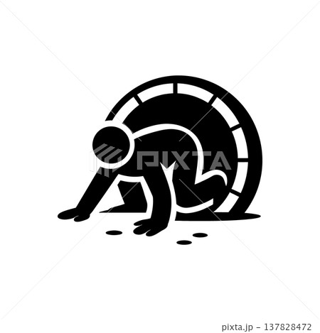 Illegal Tunnel Border Crossing Icon 137828472
