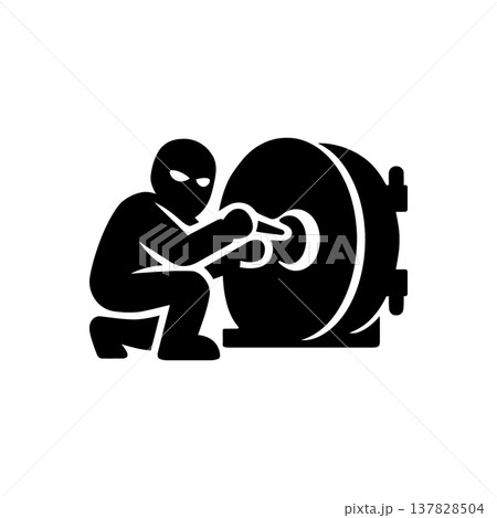 Bank Vault Safe Cracking Icon 137828504