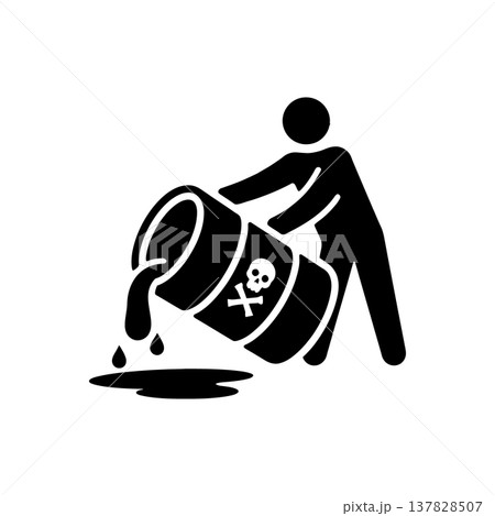 Toxic Waste Illegal Dumping Icon 137828507