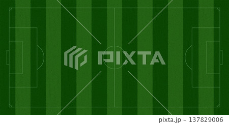 Green Grass Soccer Top View Stadium Pitch Background with White Field Lines and Grass Tiff Pattern for Football Games Illustration Green Grass Soccer Top View Stadium Pitch Background with White Field Lines and Grass Tiff Pattern for Football Games Illustration 137829006