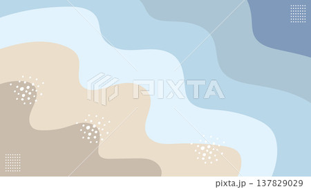 Nature Waves Pastel Banner Background Flat Illustration with Soft Organic Shapes.Vector Illustration Nature Waves Pastel Banner Background Flat Illustration with Soft Organic Shapes.Vector Illustration 137829029