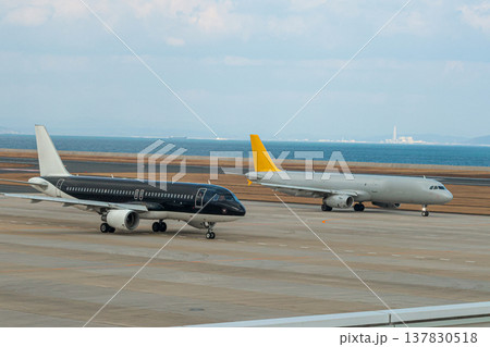 2月の広い空の下の北九州空港 2月の広い空の下の北九州空港 137830518