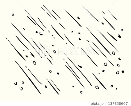 Vector drawing. Rain and hail Vector drawing. Rain and hail 137830667