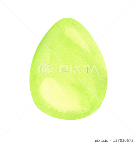 Bright watercolor Easter eggs with delicate illustrations on a white background. Perfect for print design, websites, themed menus, or family dinner invitations. 137830672