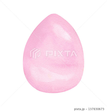 Bright watercolor Easter eggs with delicate illustrations on a white background. Perfect for print design, websites, themed menus, or family dinner invitations. 137830673