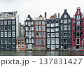 Beautiful waterfront with multicolored buildings at Prinsengracht, Amsterdam 137831427