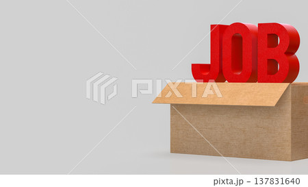 Job Opportunity Text Rising From Cardboard Box Employment Recruitment Concept 3d render. Job Opportunity Text Rising From Cardboard Box Employment Recruitment Concept 3d render. 137831640