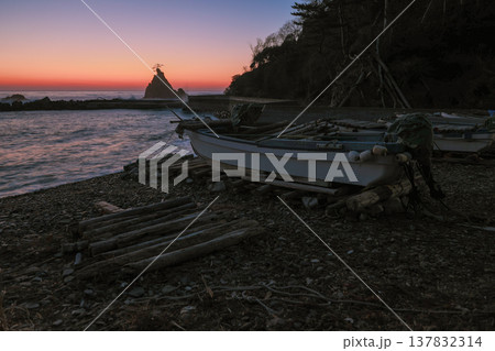 気仙沼市唐桑町の朝風景 気仙沼市唐桑町の朝風景 137832314