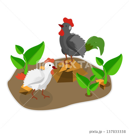 3D Isometric Flat Vector Illustration of Gardening and Farming Approaches, Collection Set for Regenerative Agriculture And Sustainable Crops. Item 4 137833338