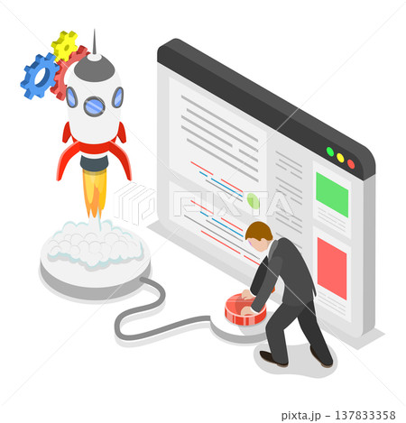 3D Isometric Flat Vector Illustration of Monetary Investment and Profit, Business Concept Ideas. Item 3 3D Isometric Flat Vector Illustration of Monetary Investment and Profit, Business Concept Ideas. Item 3 137833358