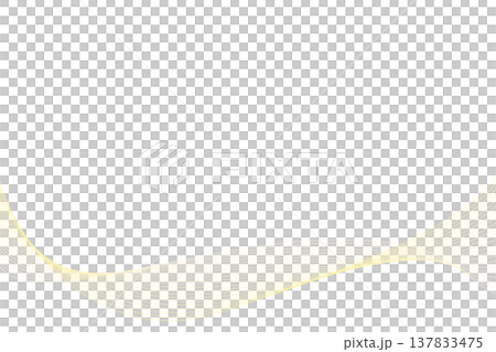 シンプルな黄色イエローの曲線ウェーブ背景 137833475