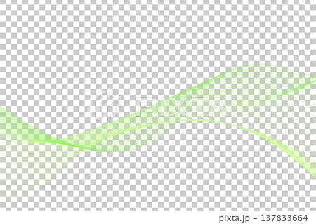 清新的綠色抽象曲線波浪背景。 137833664