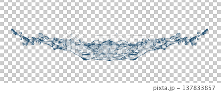 A 3D illustration of a dynamic, abstract blue splash of water on a white background. A 3D illustration of a dynamic, abstract blue splash of water on a white background. 137833857