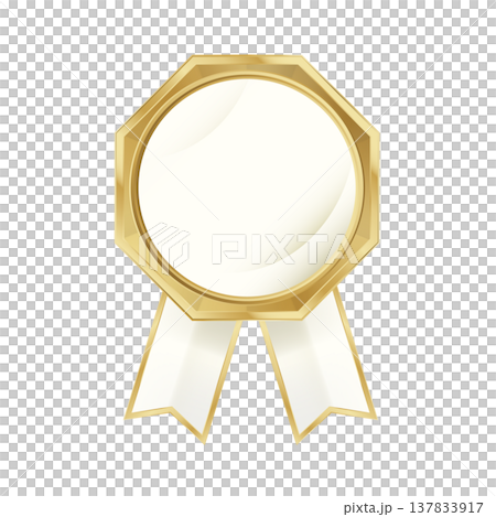 空白金獎徽章（帶絲帶的標籤模板） 137833917