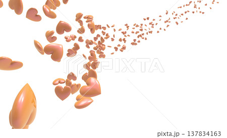 白い背景を舞う3Dハートの背景素材 抽象背景:恋愛・感謝・お祝い・バレンタイン・ウェディング 白い背景を舞う3Dハートの背景素材 抽象背景:恋愛・感謝・お祝い・バレンタイン・ウェディング 137834163