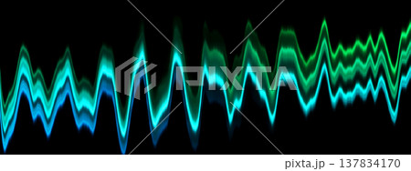 青の光の曲線が美しい抽象テクノロジー背景素材 青の光の曲線が美しい抽象テクノロジー背景素材 137834170