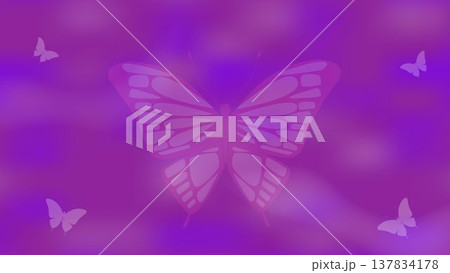 蝶々の紫色の背景イラスト 137834178