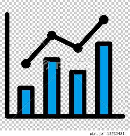 帶有長條圖和折線圖的商業圖示(2 種顏色,綜合分析,趨勢,簡潔) 帶有長條圖和折線圖的商業圖示(2 種顏色,綜合分析,趨勢,簡潔) 137834214