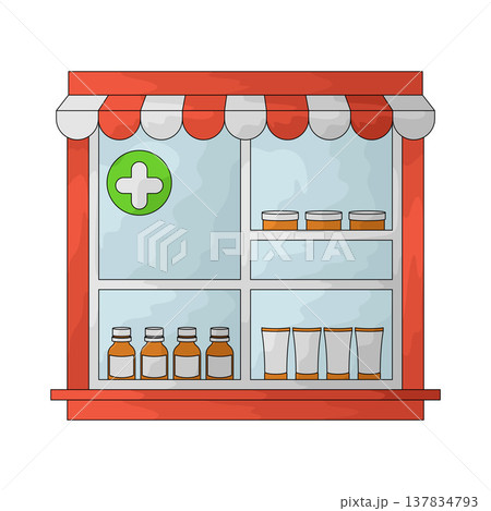 Illustration of drugstore 137834793