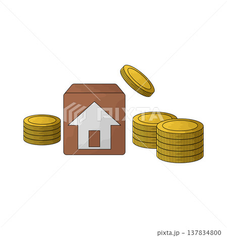Illustration of Home page digital wallet app 137834800
