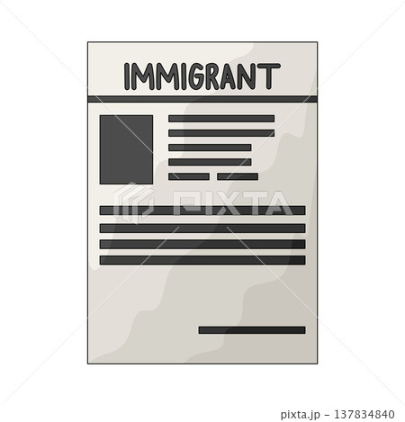Illustration of Immigration document 137834840