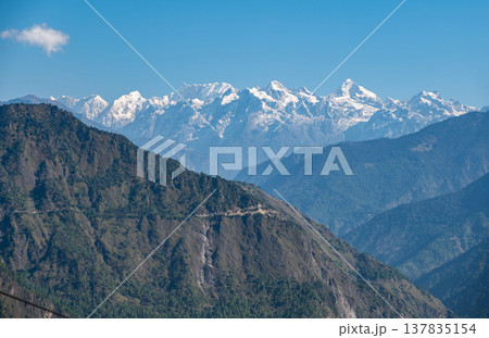 Ganesh himal range seen on the way to Syafrubesi, Nepal. Ganesh himal range seen on the way to Syafrubesi, Nepal. 137835154