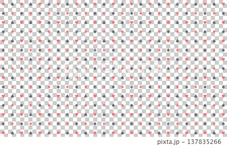 小さなトランプ柄のかわいいパターン背景 137835266