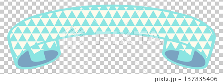 Simple and cute triangular pattern ribbon, mint green, size 5. Simple and cute triangular pattern ribbon, mint green, size 5. 137835406