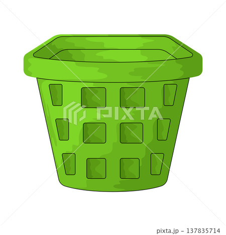 Illustration of Laundry Basket Illustration of Laundry Basket 137835714