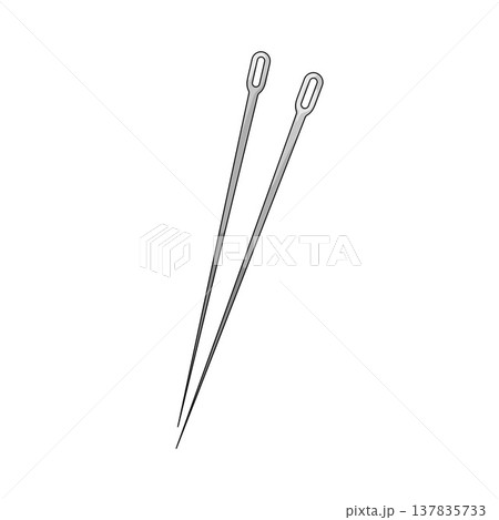 Illustration of Sewing Needle 137835733