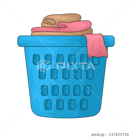 Illustration of Laundry basket Illustration of Laundry basket 137835739