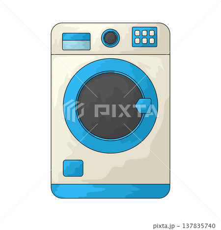Illustration of Washing Machine Illustration of Washing Machine 137835740