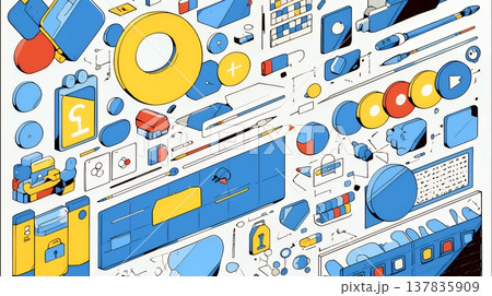 サイバーセキュリティ対策の重要性｜ロックとシールドで守る情報保護のビジネスバナー素材