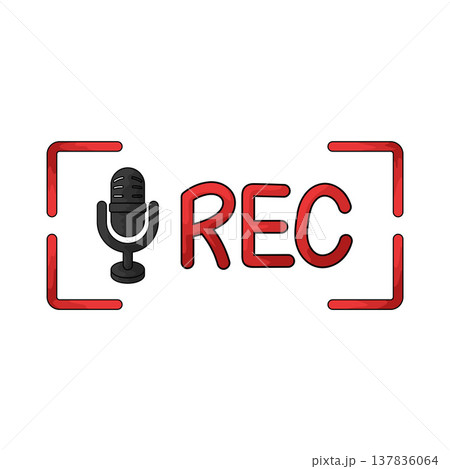 Illustration of Record Button Illustration of Record Button 137836064