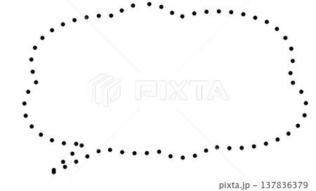 雲の形をしたシンプルな吹き出し 雲の形をしたシンプルな吹き出し 137836379