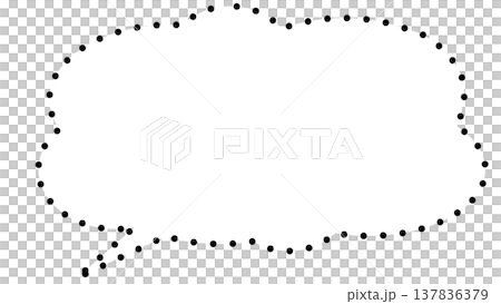 雲の形をしたシンプルな吹き出し 雲の形をしたシンプルな吹き出し 137836379