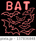 Red Bat Neon. Red Bat Icon Line Neon. Red Bat Neon Signboard Icon. Red Bat Neon Icon. Neon Red Bat Outline Icon. Vector illustration. Elements for design. Flat design. 137836848