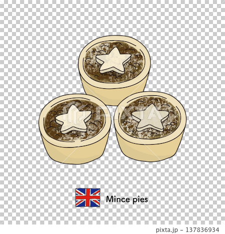 クリスマスのミンスパイ3個セット星形トッピング｜ミンスパイ 焼き菓子 クリスマス お菓子 137836934