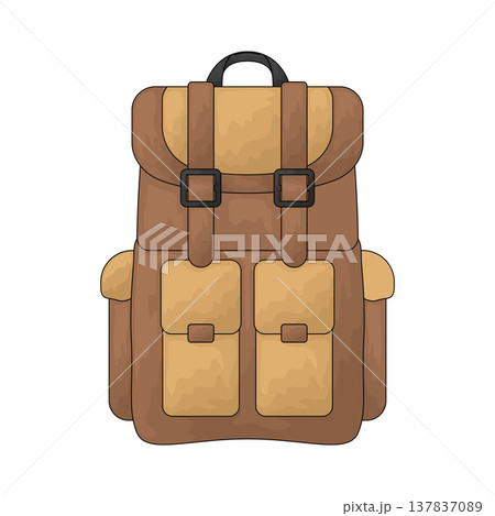 Illustration of Backpack bag 137837089