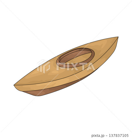Illustration of Kayak Illustration of Kayak 137837105