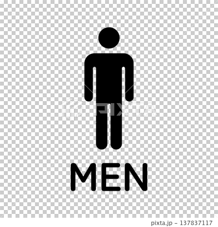 帶有“MEN”字樣的男洗手間圖標 帶有“MEN”字樣的男洗手間圖標 137837117