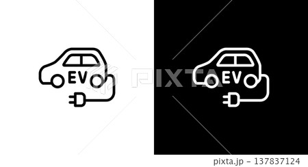 EV自動車・電気自動車のアイコン サステナブル 137837124