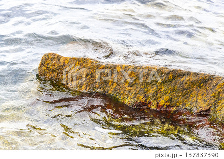 Tropical Urca Red Beach Rocks Water Rio de Janeiro Brazil. Tropical Urca Red Beach Rocks Water Rio de Janeiro Brazil. 137837390