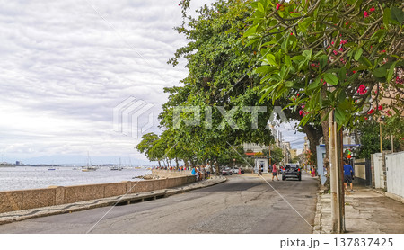 Urca village coastal beach promenade in Rio de Janeiro Brazil. Urca village coastal beach promenade in Rio de Janeiro Brazil. 137837425