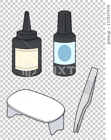Illustrations of tools used in handmade resin crafts. 137837476