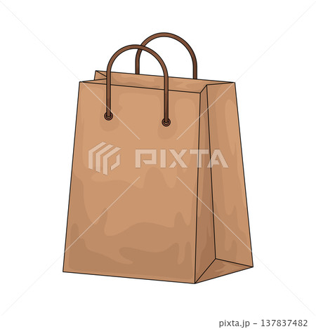 Illustration of Paper Bag Illustration of Paper Bag 137837482
