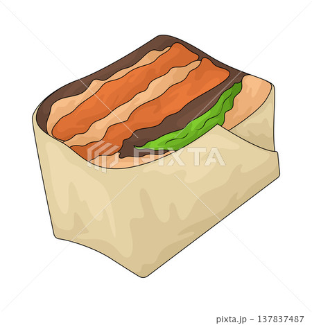 Illustration of Sandwich Wrap Illustration of Sandwich Wrap 137837487