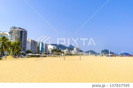 Copacabana Beach Tropical Paradise and City Skyline Rio de Janeiro Brazil. Copacabana Beach Tropical Paradise and City Skyline Rio de Janeiro Brazil. 137837595